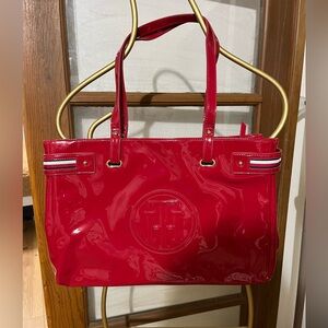 Tommy Hilfiger Glossy Red patent leather Tote